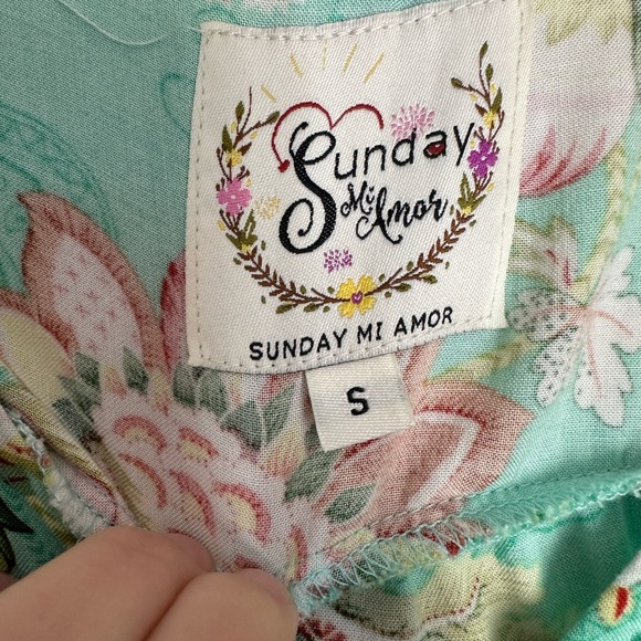 Sunday Mi Amor Anthropology Floral Print Maxi Dress Size S - Picture 7 of 8